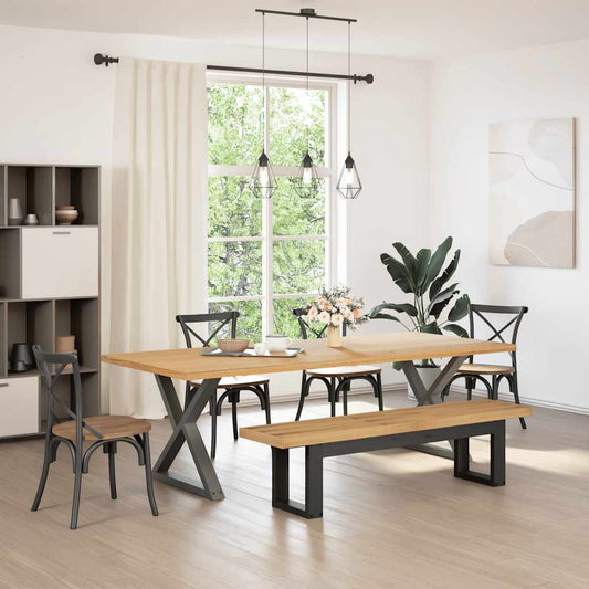 Panca Pranzo NOAIN Gambe a Forma U 180x40x45 cm Legno Massello | homemem39
