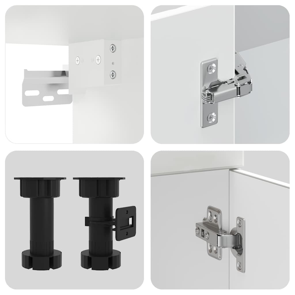 Set Mobili da Cucina 7 pz Kalmar Bianco Legno Multistrato | homemem39
