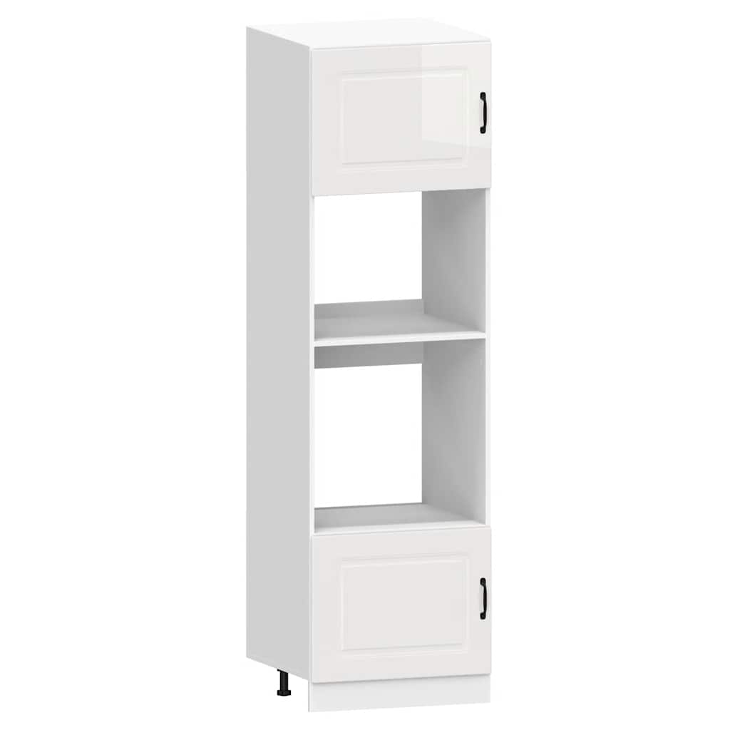 Set Mobili da Cucina 7 pz Kalmar Bianchi Lucido in Truciolato - homemem39