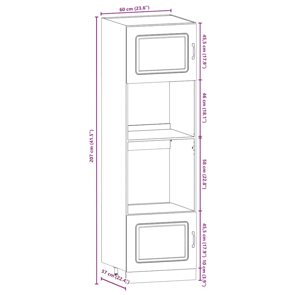 Set Mobili da Cucina 7 pz Kalmar Rovere Sonoma in Truciolato - homemem39