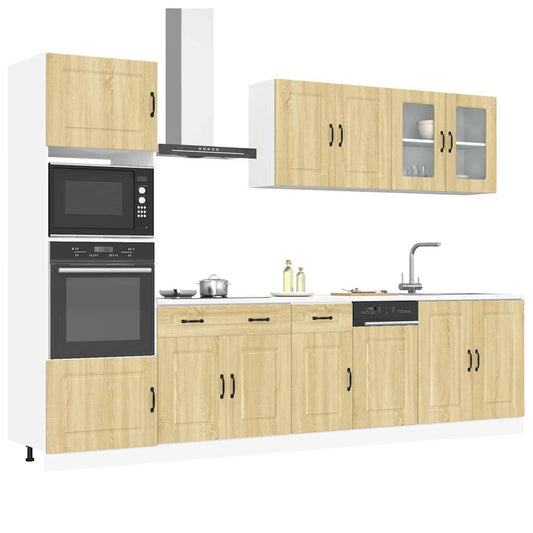 Set Mobili da Cucina 7 pz Kalmar Rovere Sonoma in Truciolato - homemem39