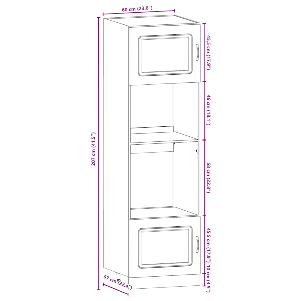 Set Mobili da Cucina 7 pz Kalmar Grigio Cemento in Truciolato | homemem39