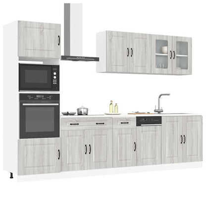 Set Mobili da Cucina 7 pz Kalmar Grigio Sonoma in Truciolato - homemem39