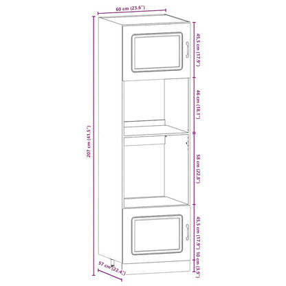 Set Mobili da Cucina 7 pz Kalmar Rovere Marrone in Truciolato | homemem39