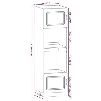 Set Mobili da Cucina 7 pz Kalmar Legno Vecchio in Truciolato - homemem39