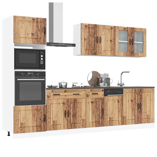 Set Mobili da Cucina 7 pz Kalmar Legno Vecchio in Truciolato - homemem39