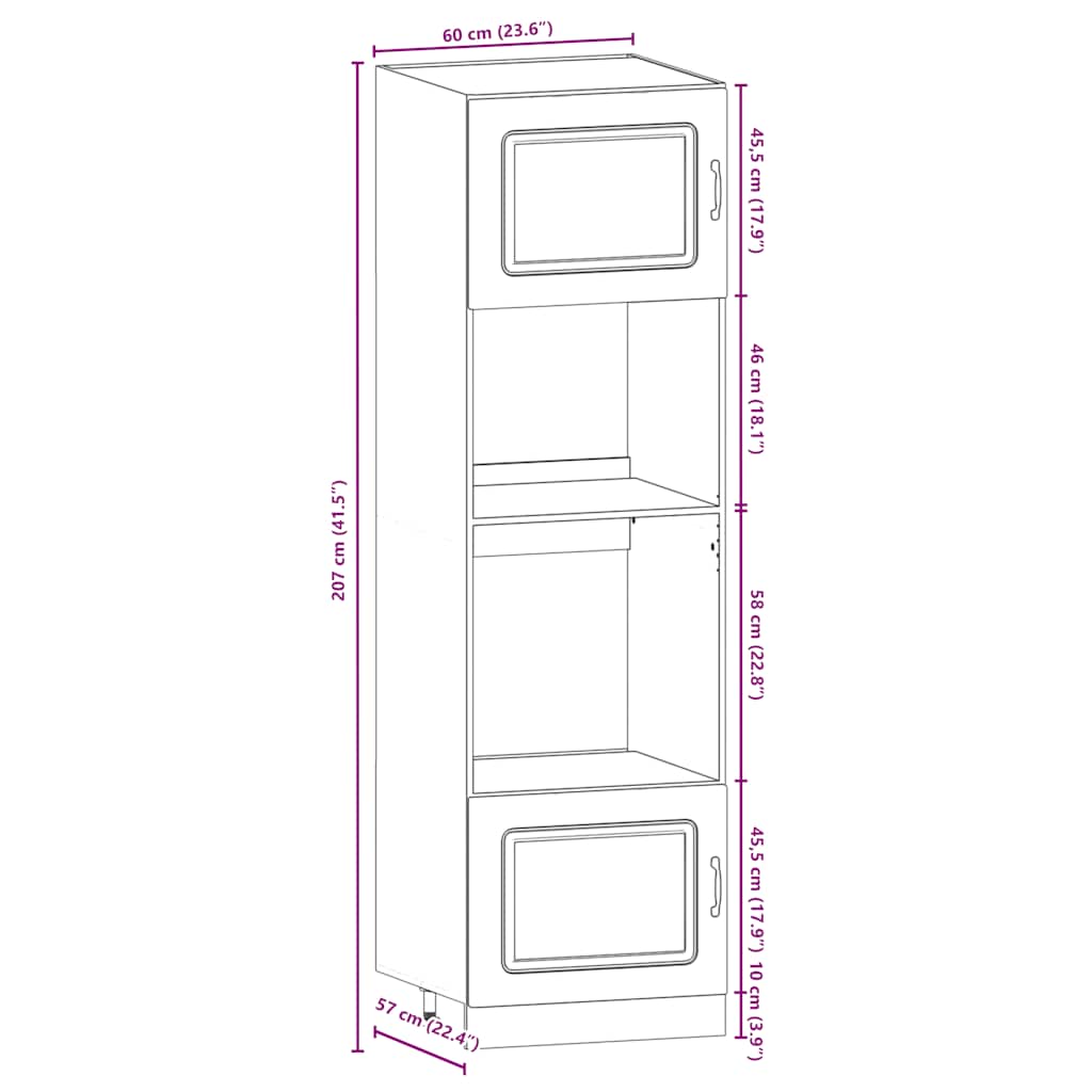 Set Mobili da Cucina 7 pz Kalmar Rovere Artigianale Truciolato | homemem39