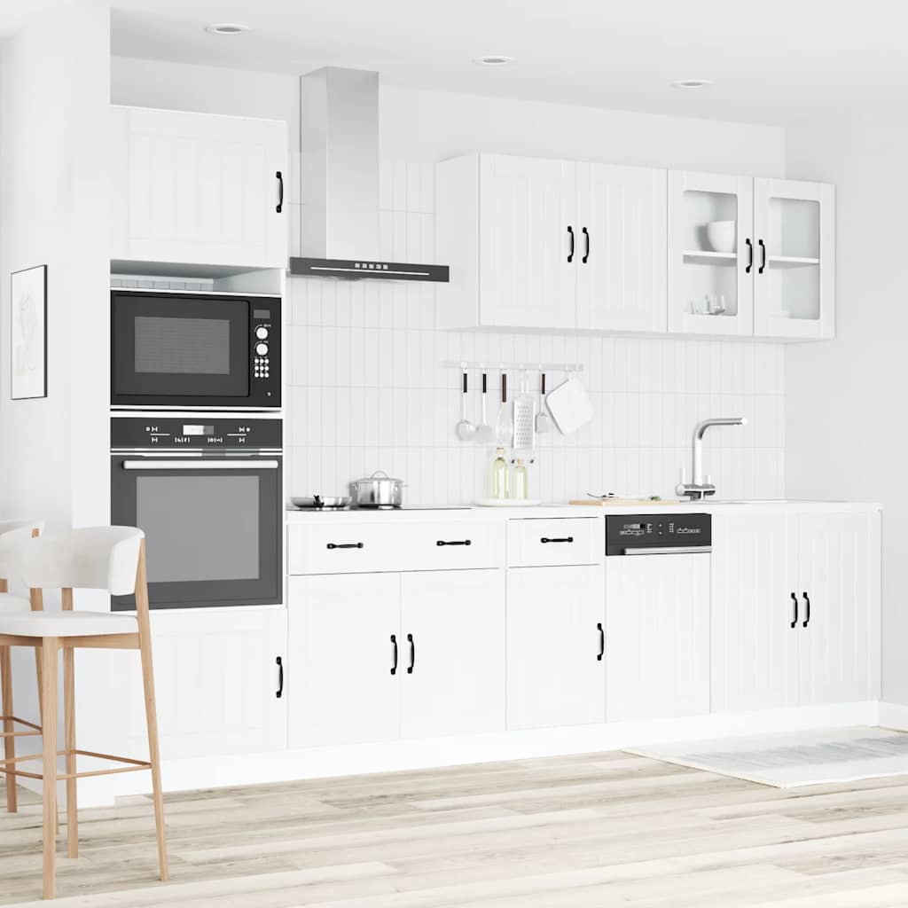 Set Mobili da Cucina 7 pz Kalmar Bianco Legno Multistrato | homemem39