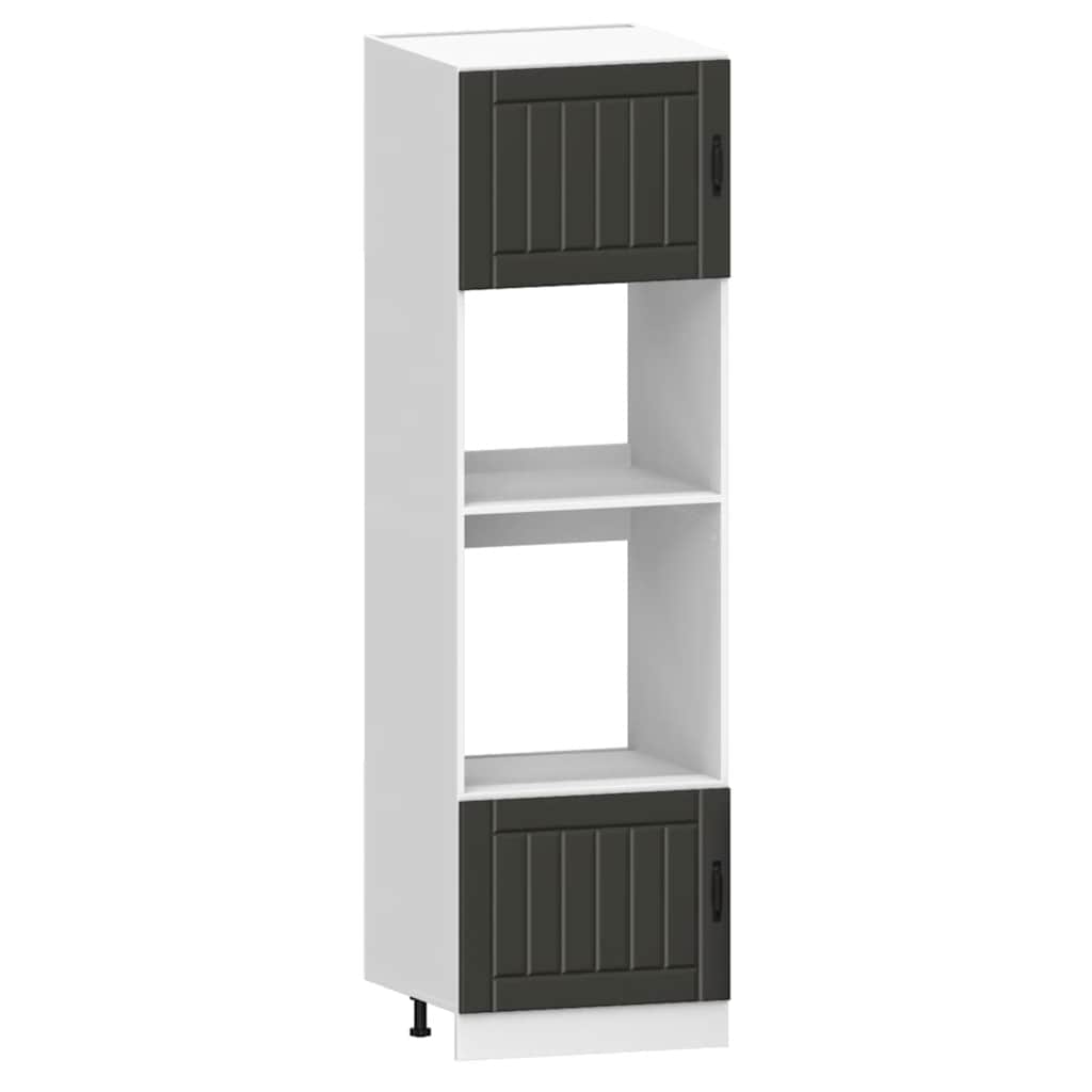 Set Mobili da Cucina 7 pz Kalmar Neri Legno Multistrato - homemem39
