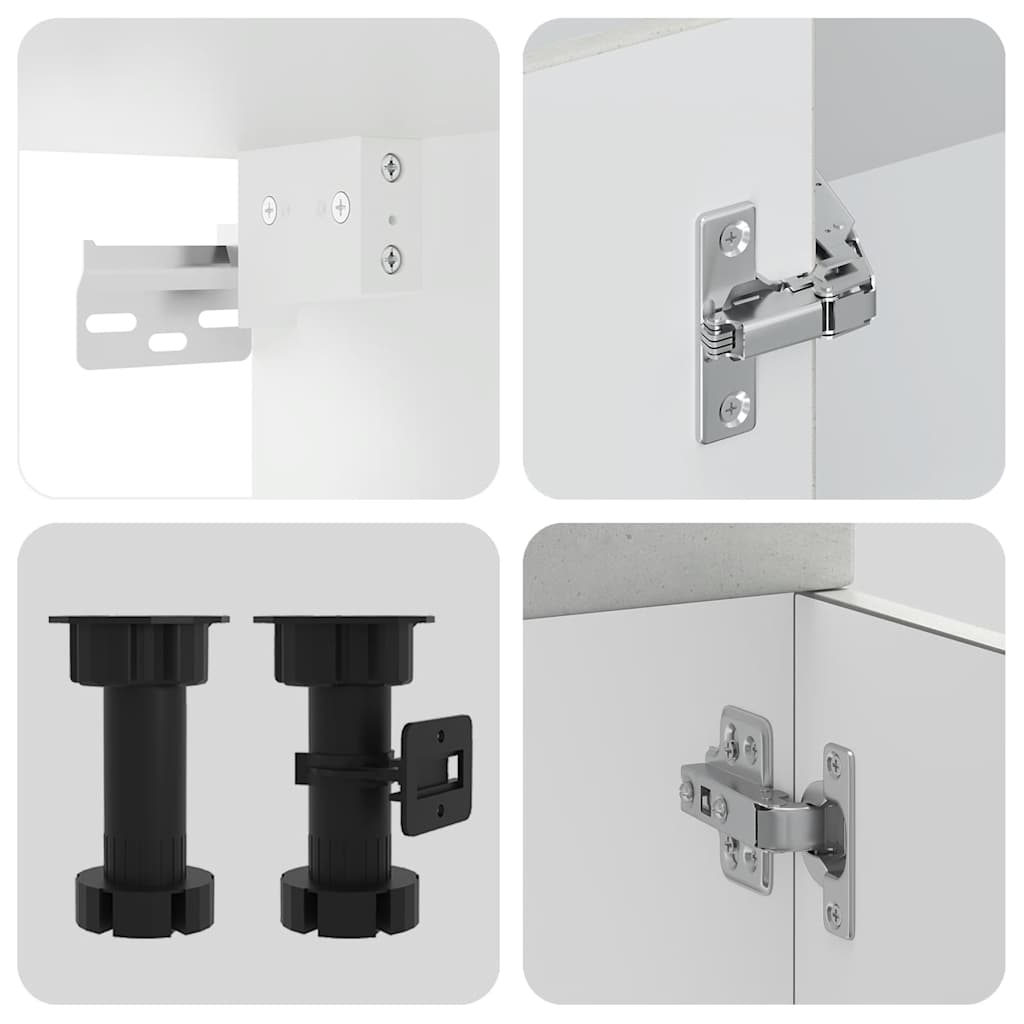 Set Mobili da Cucina 7 pz Kalmar Grigio Cemento in Truciolato - homemem39
