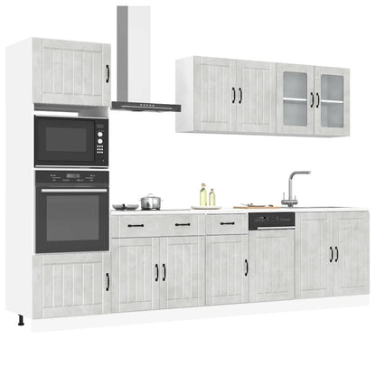 Set Mobili da Cucina 7 pz Kalmar Grigio Cemento in Truciolato - homemem39