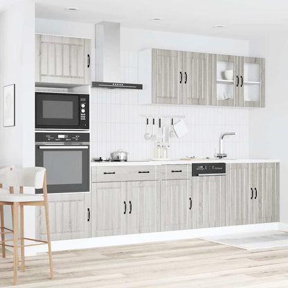 Set Mobili da Cucina 7 pz Kalmar Grigio Sonoma in Truciolato | homemem39