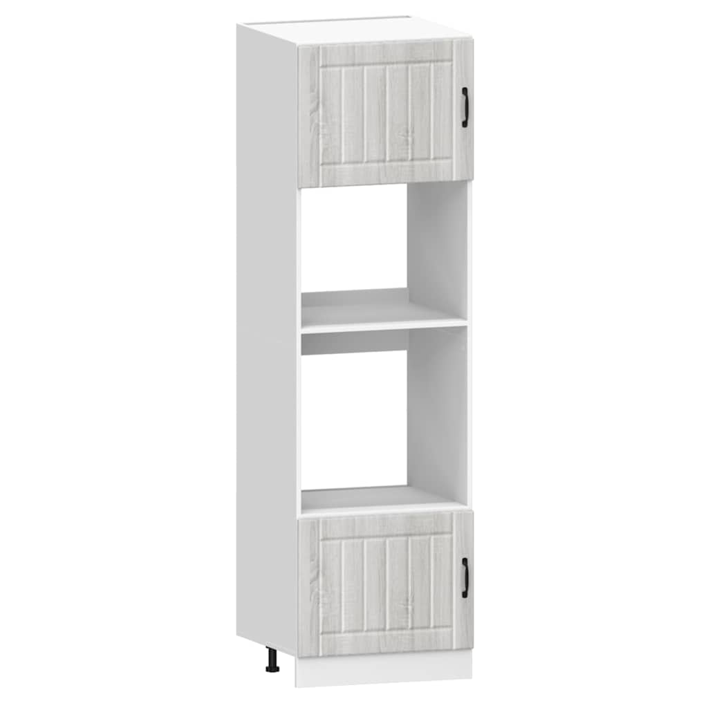 Set Mobili da Cucina 7 pz Kalmar Grigio Sonoma in Truciolato - homemem39