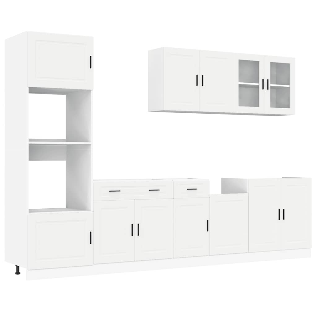 Set Mobili da Cucina 7 pz Kalmar Bianco Legno Multistrato - homemem39