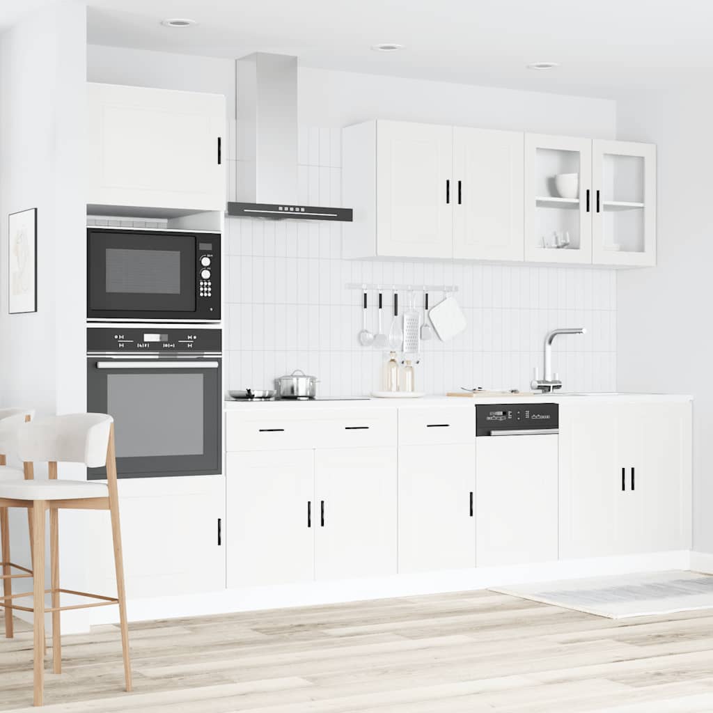 Set Mobili da Cucina 7 pz Kalmar Bianco Legno Multistrato - homemem39
