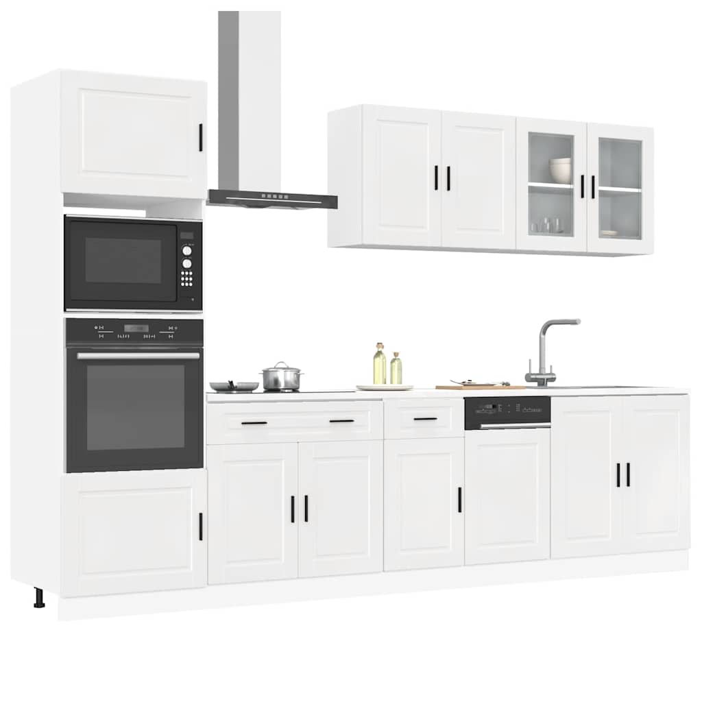 Set Mobili da Cucina 7 pz Kalmar Bianchi Lucido in Truciolato - homemem39