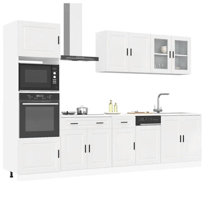 Set Mobili da Cucina 7 pz Kalmar Bianchi Lucido in Truciolato - homemem39