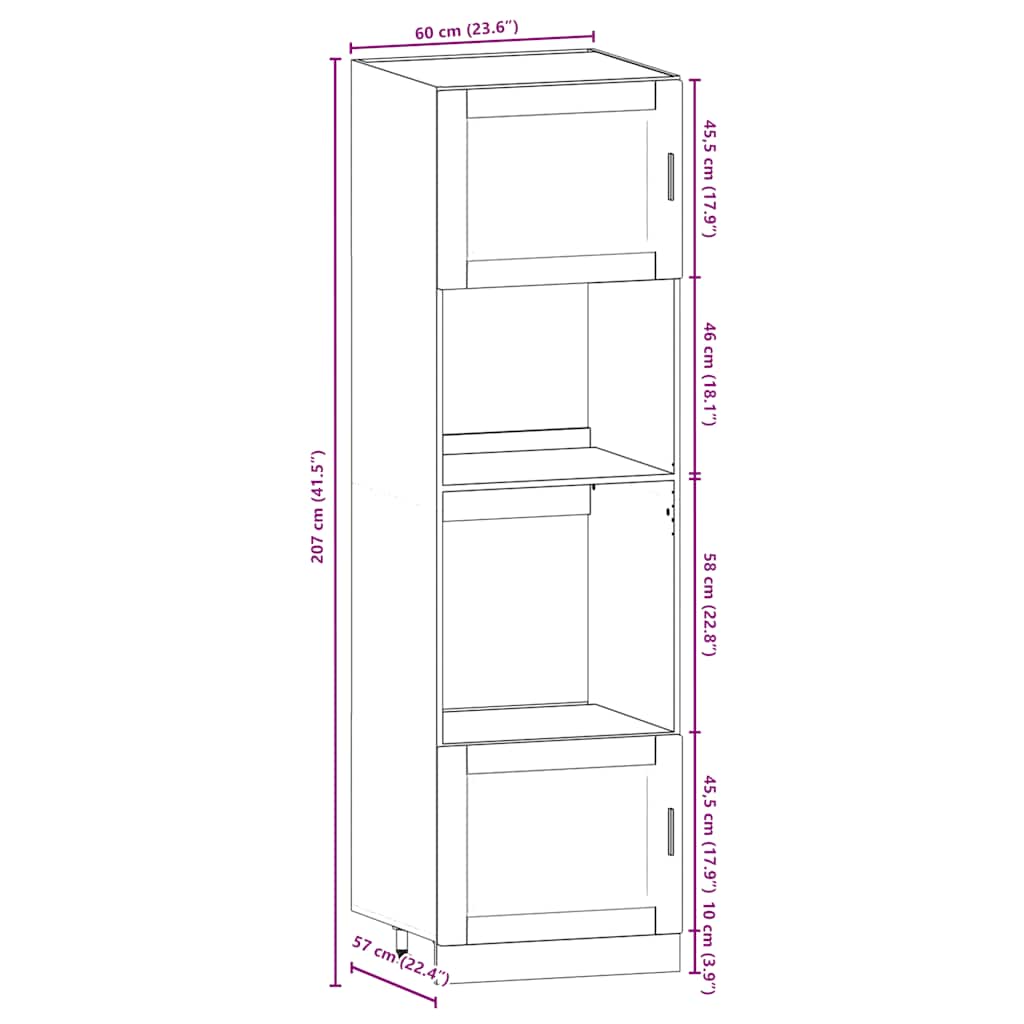 Set Mobili da Cucina 7 pz Kalmar Rovere Fumo Legno Multistrato - homemem39