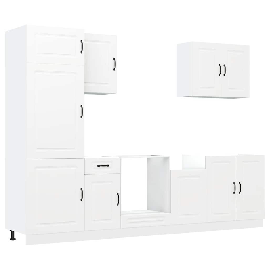 Set Mobili da Cucina 7 pz Kalmar Bianco Legno Multistrato | homemem39