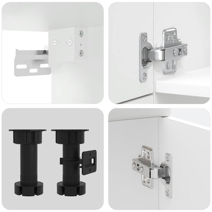 Set Mobili da Cucina 7 pz Kalmar Bianco Legno Multistrato | homemem39