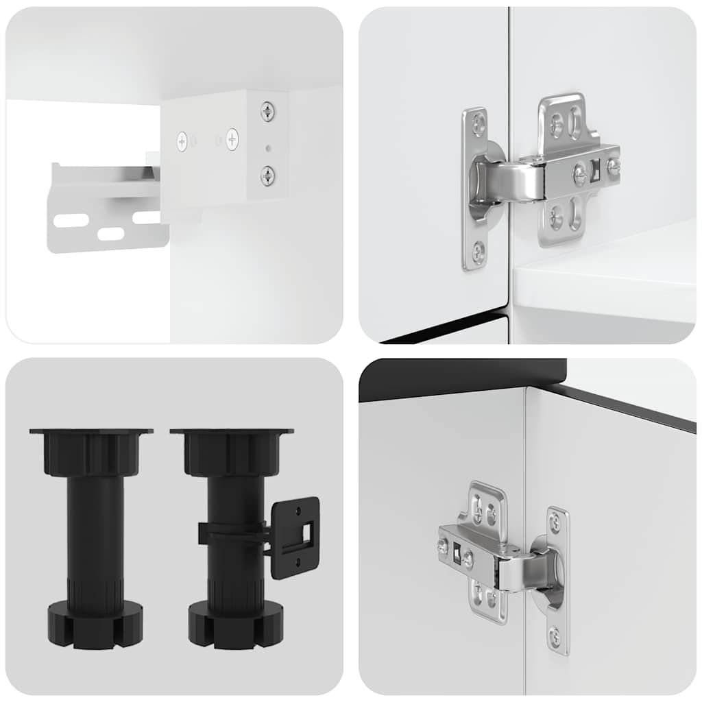 Set Mobili da Cucina 7 pz Kalmar Neri Legno Multistrato | homemem39