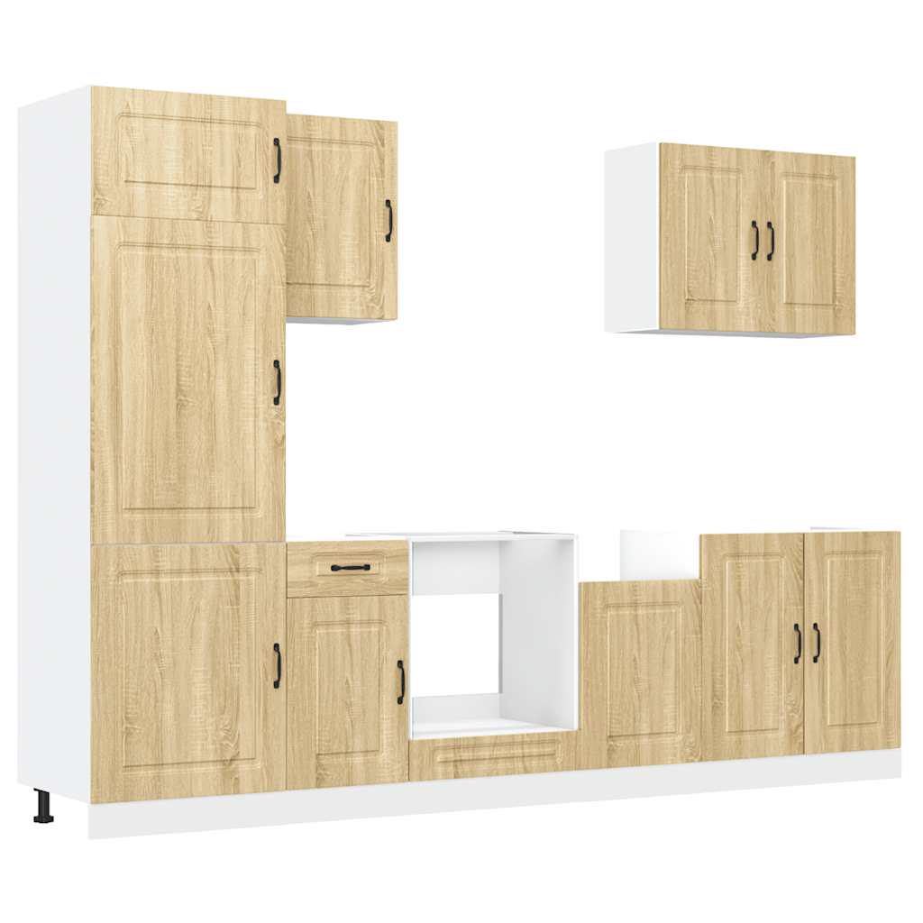 Set Mobili da Cucina 7 pz Kalmar Rovere Sonoma in Truciolato - homemem39
