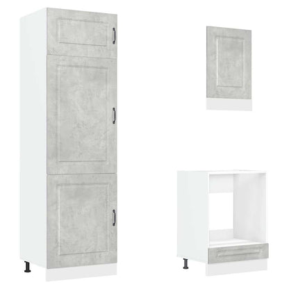 Set Mobili da Cucina 7 pz Kalmar Grigio Cemento in Truciolato - homemem39
