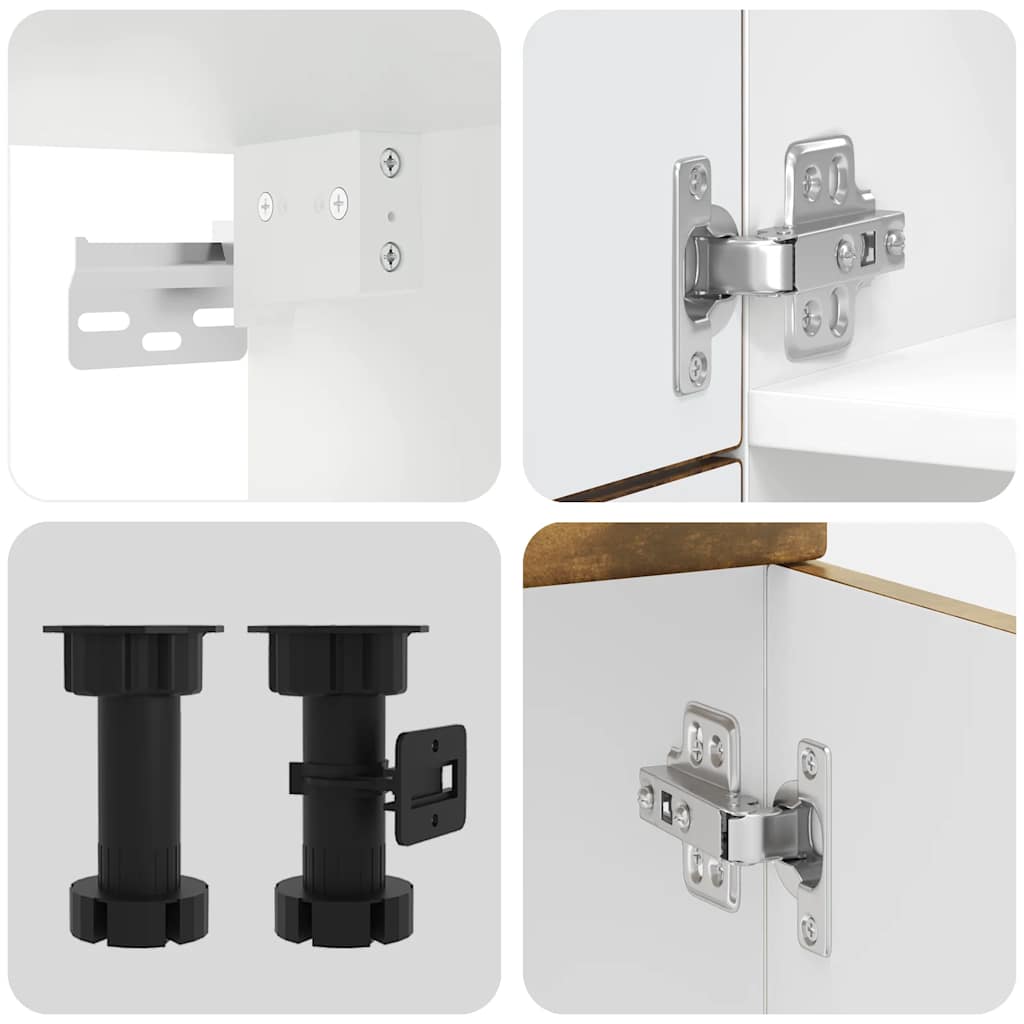 Set Mobili da Cucina 7 pz Kalmar Rovere Fumo Legno Multistrato - homemem39