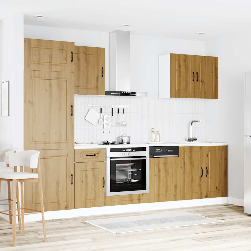 Set Mobili da Cucina 7 pz Kalmar Rovere Artigianale Truciolato | homemem39