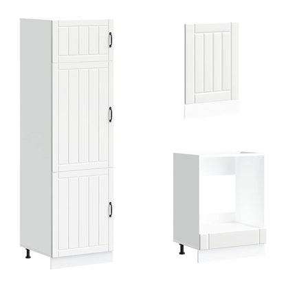 Set Mobili da Cucina 7 pz Lucca Bianco Legno Multistrato - homemem39