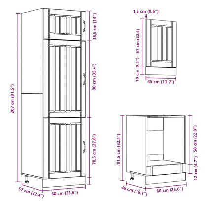 Set Mobili da Cucina 7 pz Lucca Bianco Legno Multistrato - homemem39