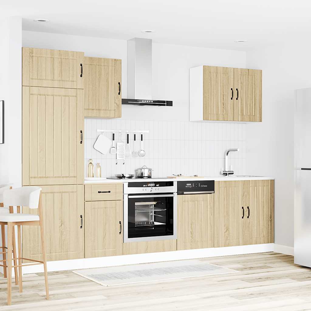 Set Mobili da Cucina 7 pz Lucca Rovere Sonoma in Truciolato | homemem39