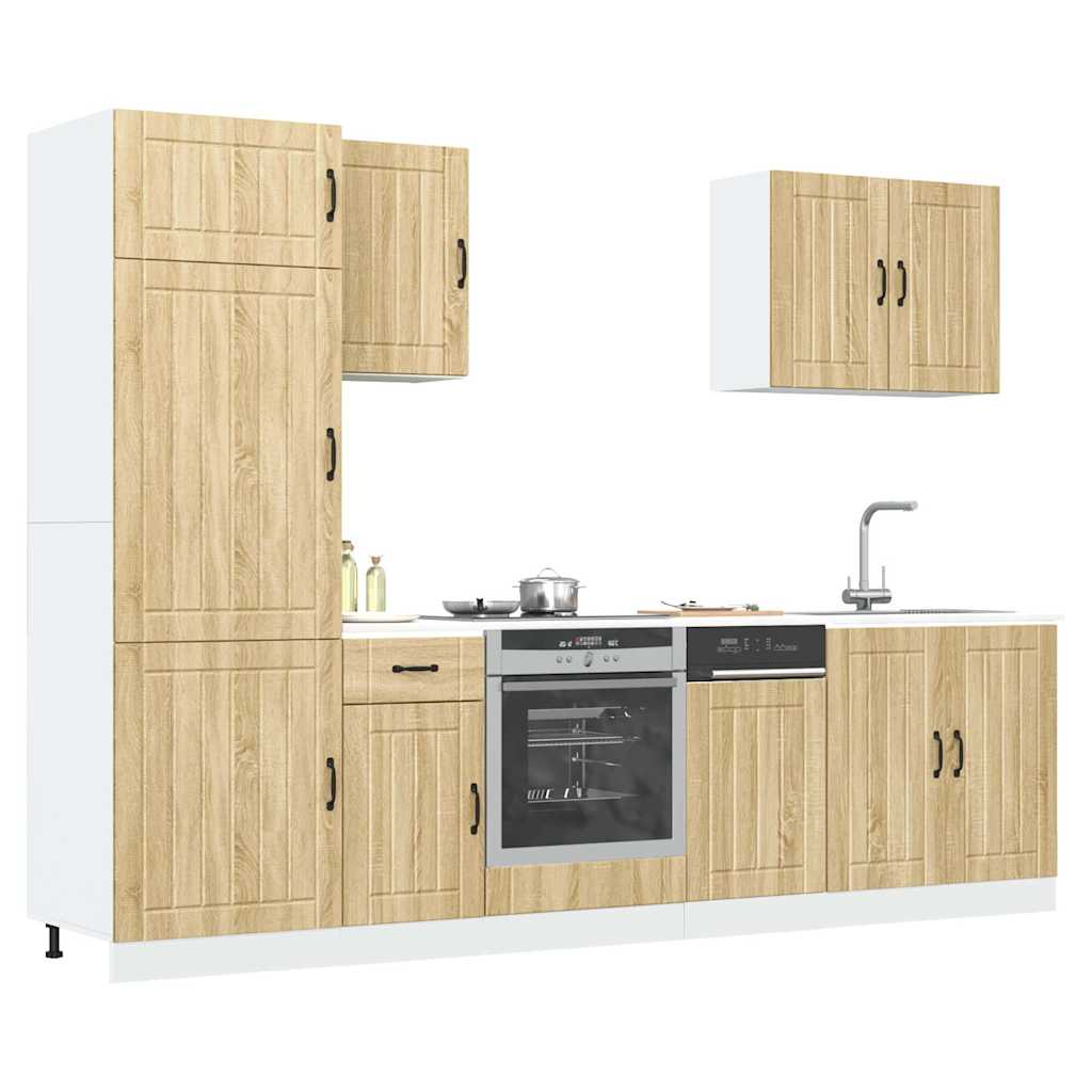 Set Mobili da Cucina 7 pz Lucca Rovere Sonoma in Truciolato - homemem39