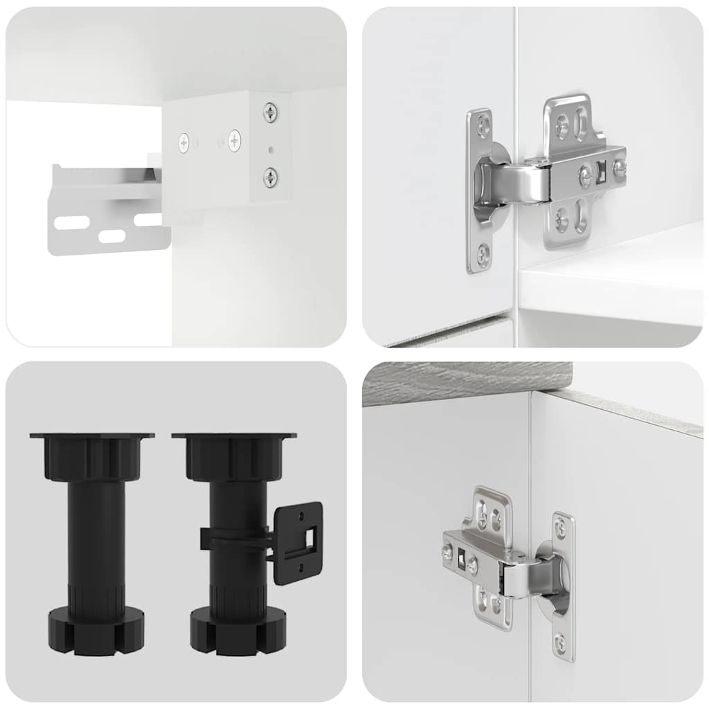 Set Mobili da Cucina 7 pz Lucca Grigio Sonoma in Truciolato | homemem39