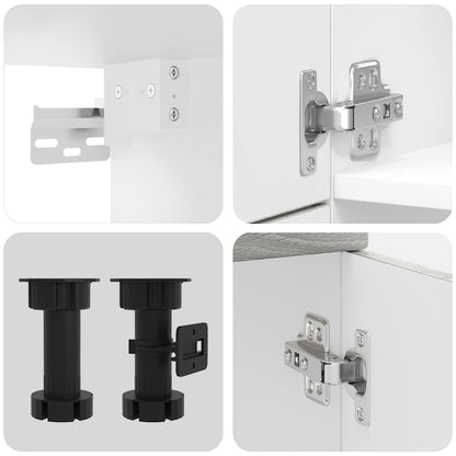 Set Mobili da Cucina 7 pz Lucca Grigio Sonoma in Truciolato - homemem39