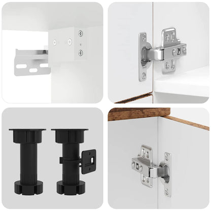 Set Mobili da Cucina 7 pz Lucca Legno Vecchio in Truciolato | homemem39