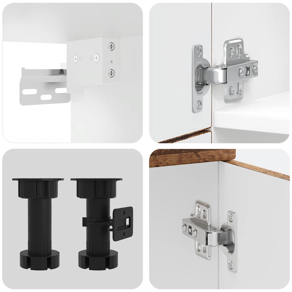 Set Mobili da Cucina 7 pz Lucca Legno Vecchio in Truciolato - homemem39