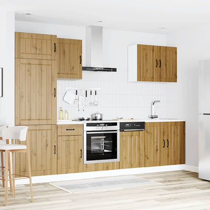 Set Mobili da Cucina 7 pz Lucca Rovere Artigianale Truciolato - homemem39