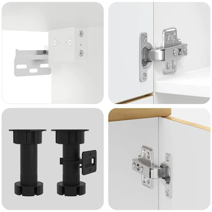 Set Mobili da Cucina 7 pz Lucca Rovere Artigianale Truciolato - homemem39