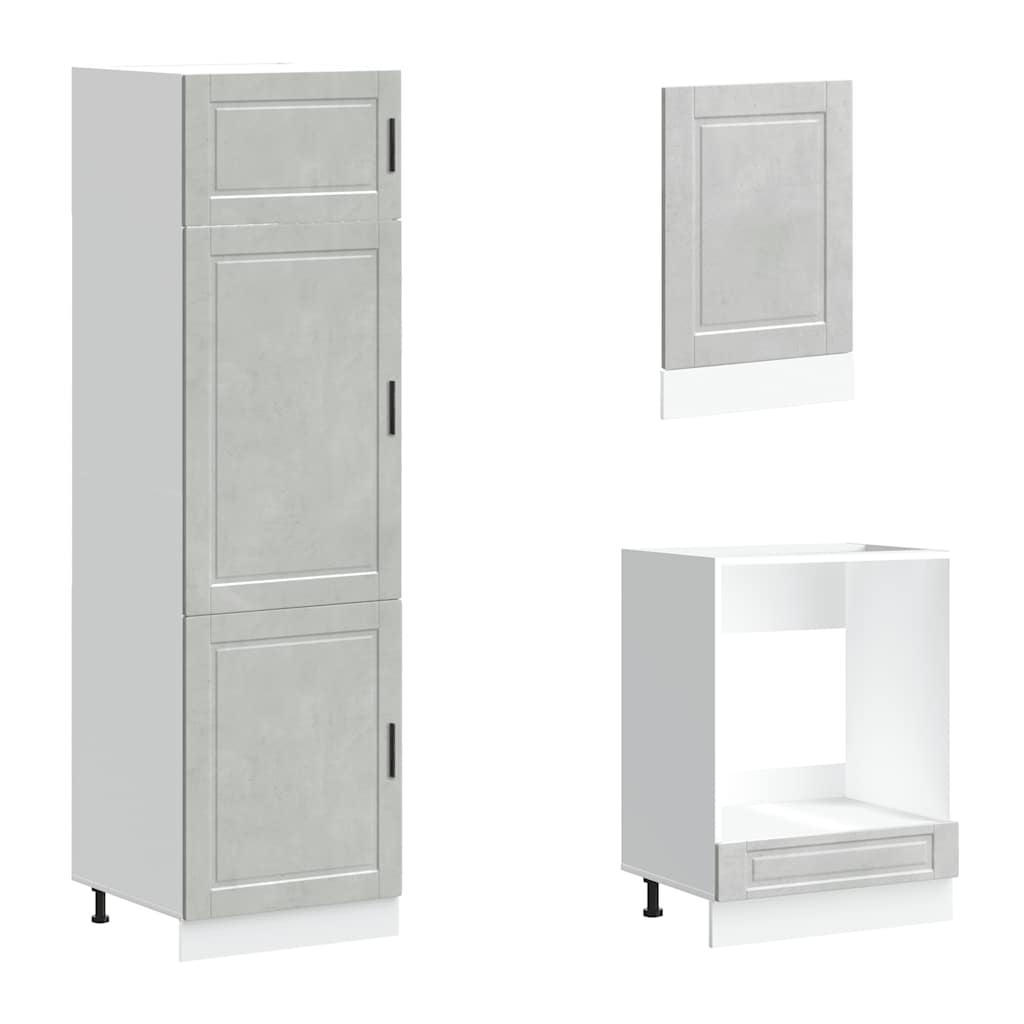 Set Mobili da Cucina 7 pz Kalmar Grigio Cemento in Truciolato - homemem39