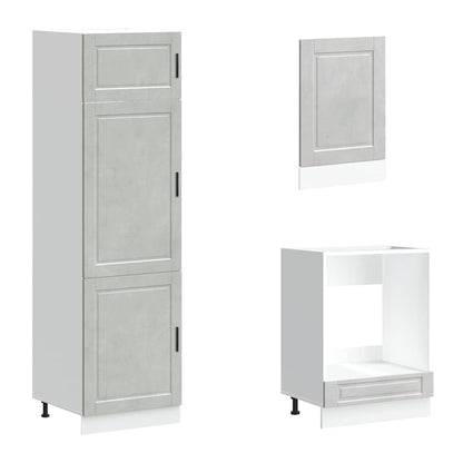 Set Mobili da Cucina 7 pz Kalmar Grigio Cemento in Truciolato - homemem39