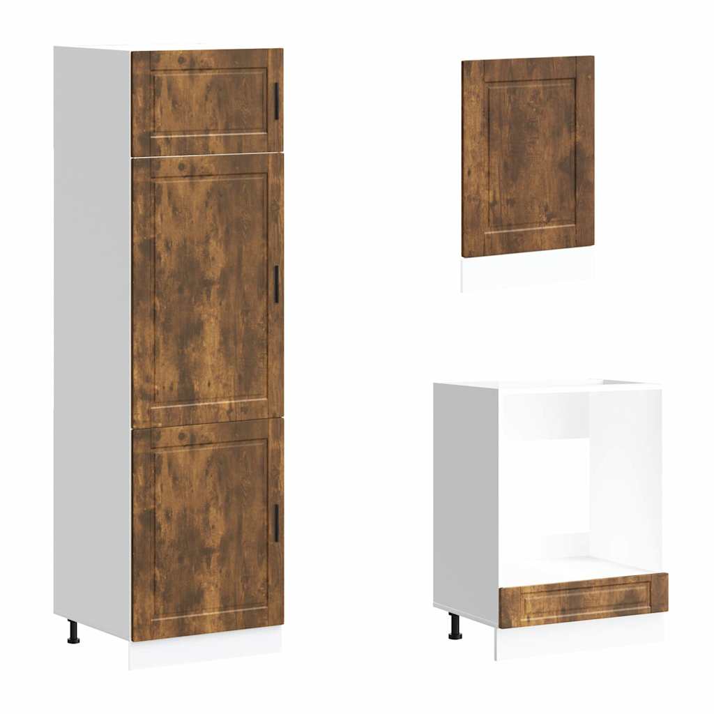 Set Mobili da Cucina 7 pz Kalmar Rovere Fumo Legno Multistrato - homemem39