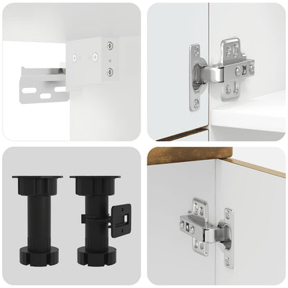 Set Mobili da Cucina 7 pz Kalmar Rovere Fumo Legno Multistrato - homemem39