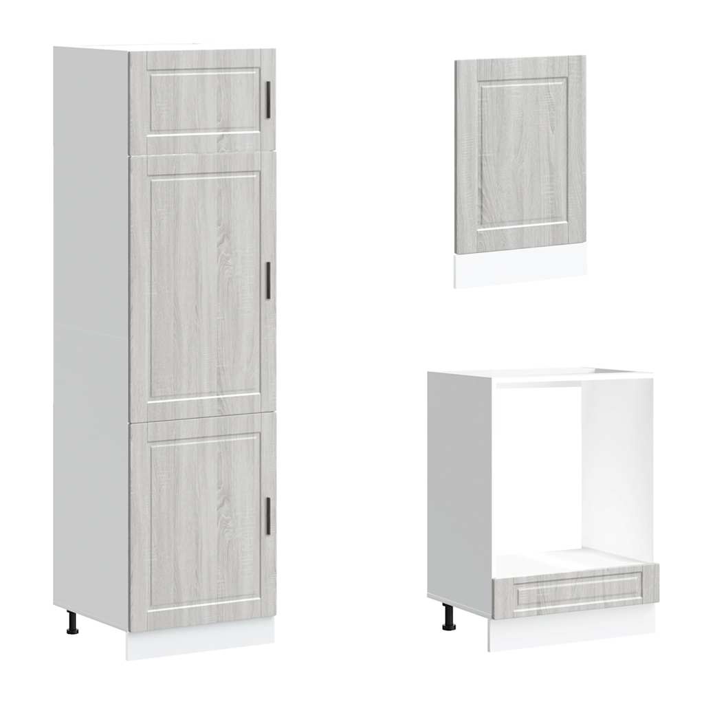 Set Mobili da Cucina 7 pz Porto Grigio Sonoma in Truciolato | homemem39