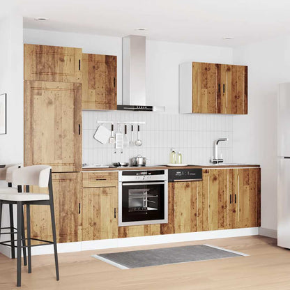 Set Mobili da Cucina 7 pz Kalmar Legno Vecchio in Truciolato - homemem39