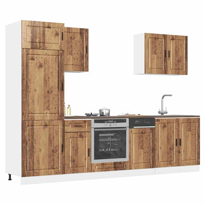 Set Mobili da Cucina 7 pz Kalmar Legno Vecchio in Truciolato - homemem39