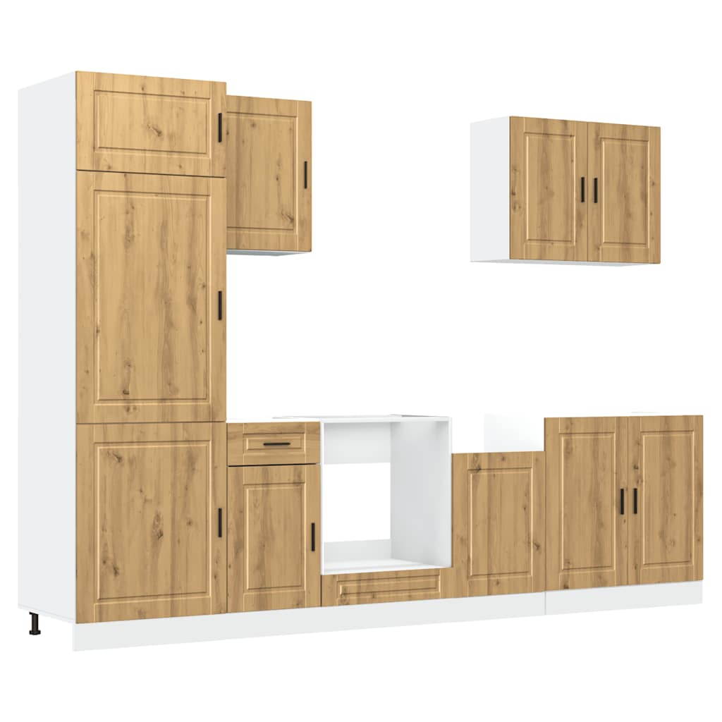 Set Mobili da Cucina 7 pz Kalmar Rovere Artigianale Truciolato - homemem39