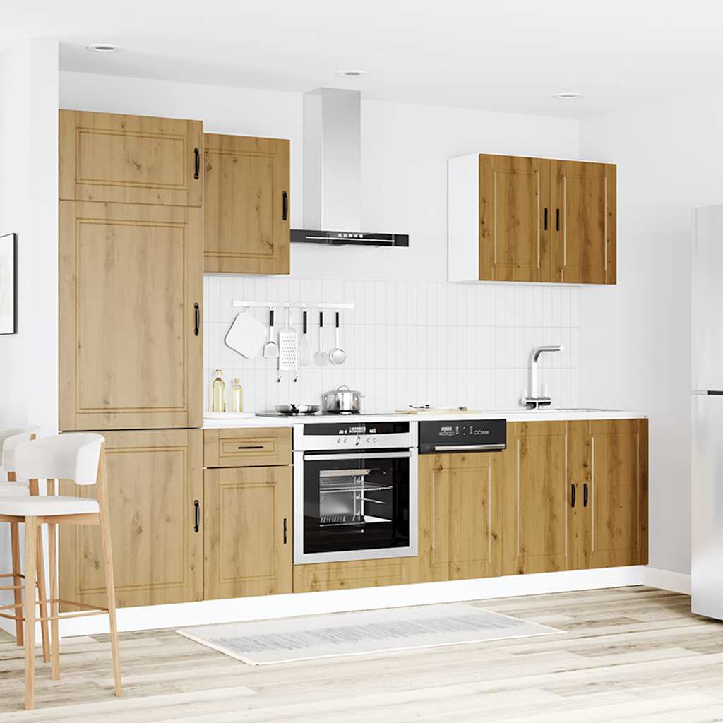 Set Mobili da Cucina 7 pz Kalmar Rovere Artigianale Truciolato - homemem39