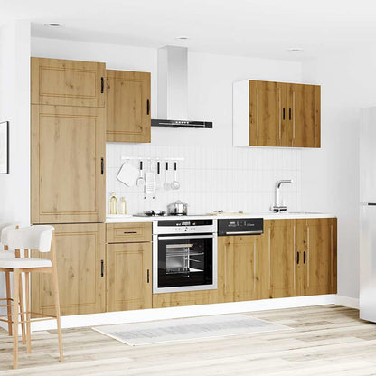 Set Mobili da Cucina 7 pz Kalmar Rovere Artigianale Truciolato - homemem39