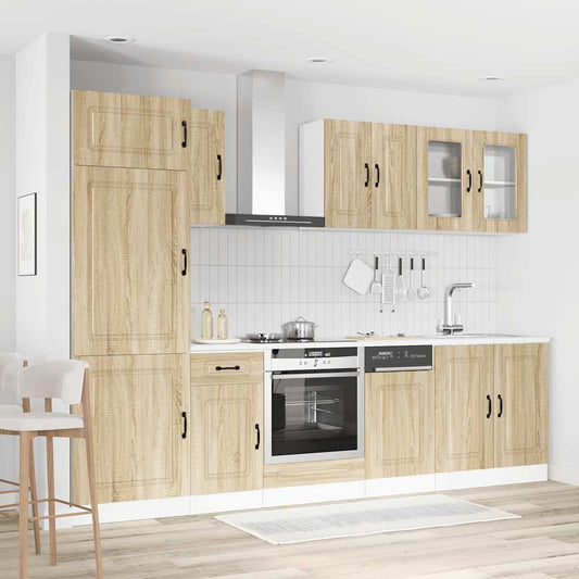 Set Mobili da Cucina 8 pz Kalmar Rovere Sonoma in Truciolato